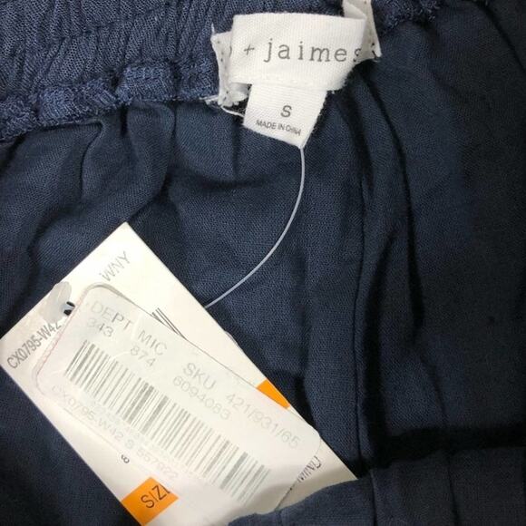 Coco and Jaimeson NWT Blue Boho Tassel Embroidered Cottagecore Shorts - Picture 4 of 4